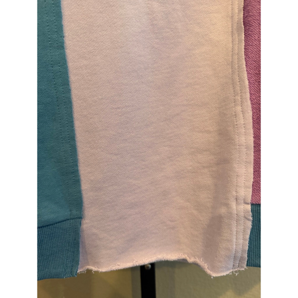 Easel 100% Cotton Color Block Sweatshirt in Multi Colors Size S - Picture 8 of 10